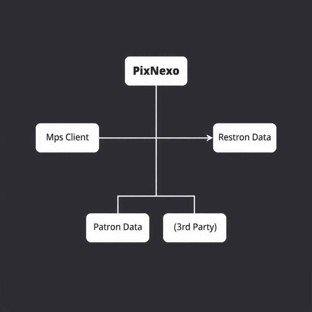 Data flow diagram for a restaurant client project